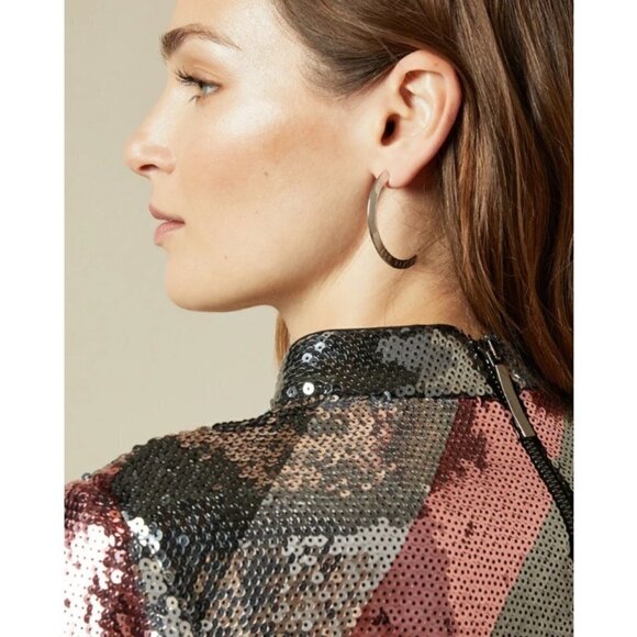 💕TED BAKER💕 Jocasta Striped Sequin Mini Dress - Picture 8 of 15